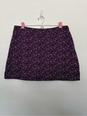 Tranquility by Colorado Clothing Purple Mini Skirt with White Dot Texture